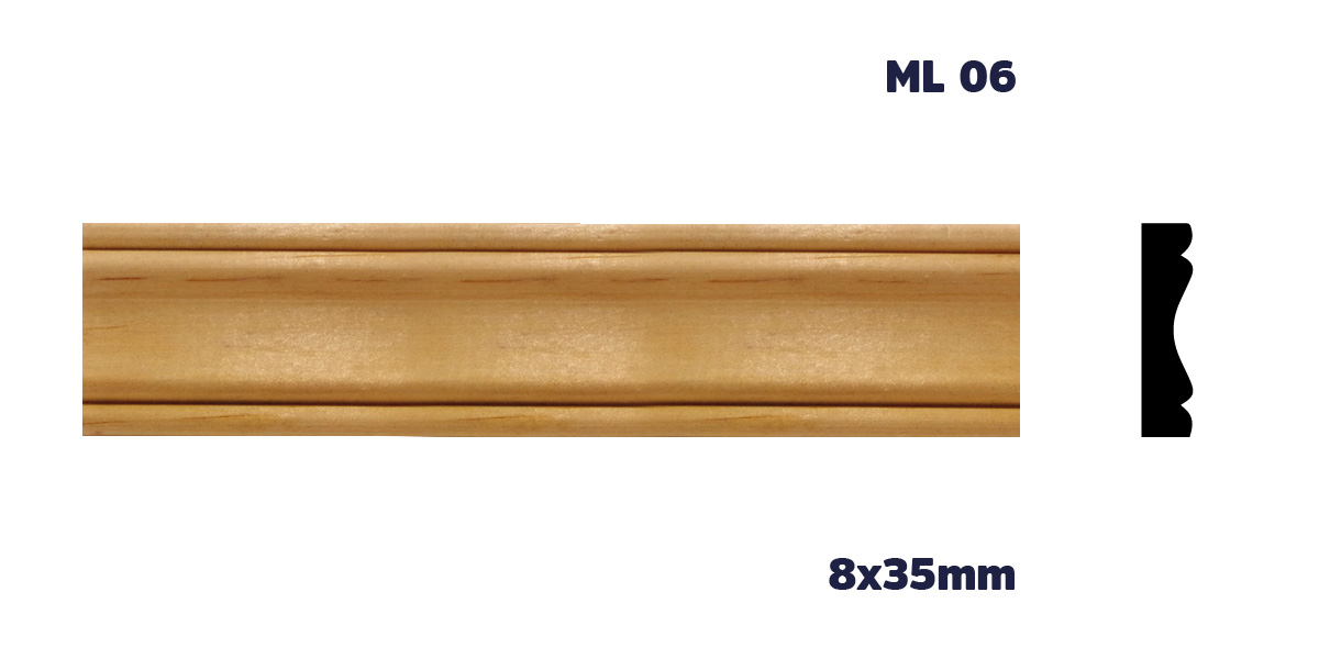 Moldura de madera 250mm Medida 60mm