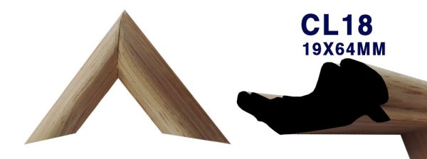 MOLDURA DE MADERA LISA CL-018