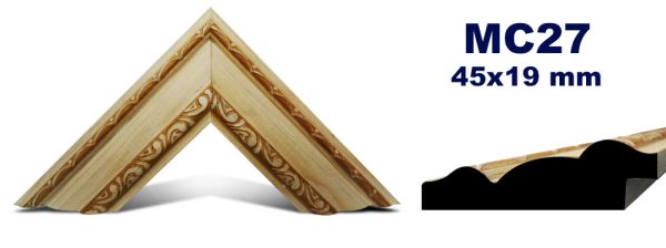 MOLDURA DE MADERA GRABADA MC-027